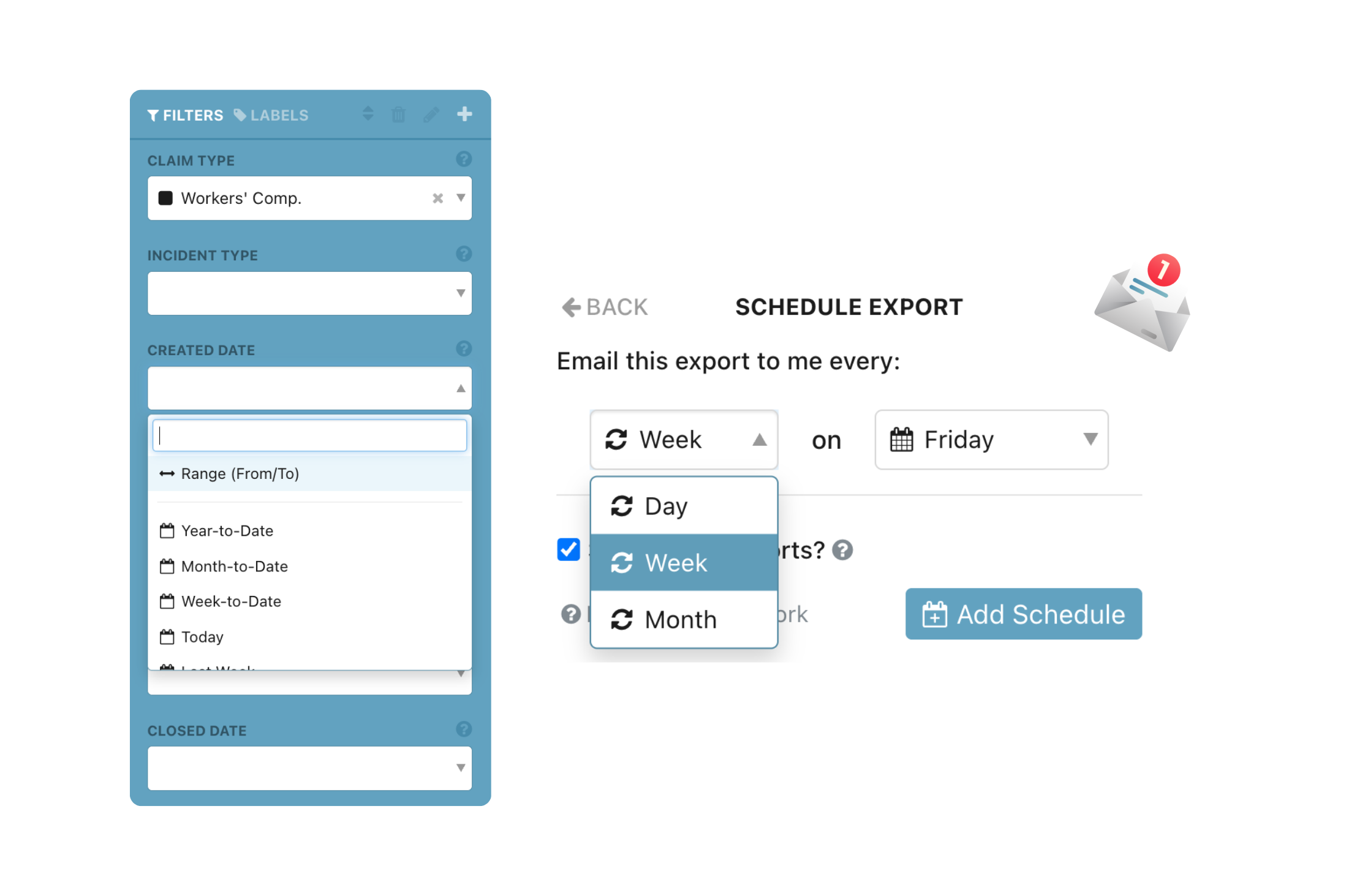 Reporting and stakeholder collaboration features for in-house claims teams